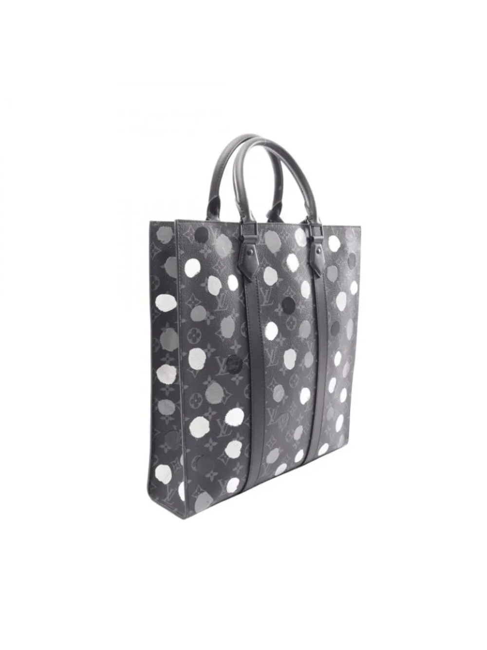 Louis Vuitton Tote Bag Yayoi Kusama 2-Way Canvas Leather LV Yk Sac Plat